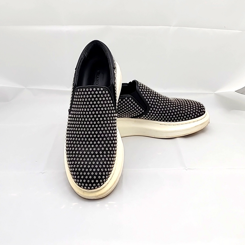 Studded black leather - Alexander McQueen - 38 - slip on shoes - 8
